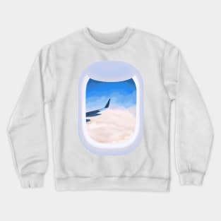 Plane Window Sunset Crewneck Sweatshirt